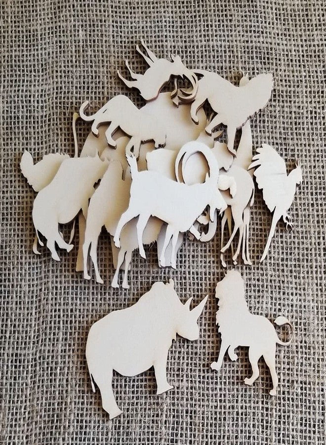 Cliths Set of 16 Tropical Animals Cutouts, Tropical Décor, Jungle Animals, Jungle Decorations, Safari Decor, Safari Baby Shower, Wooden Animal - Image 3